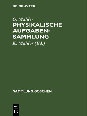 cover image of Physikalische Aufgabensammlung